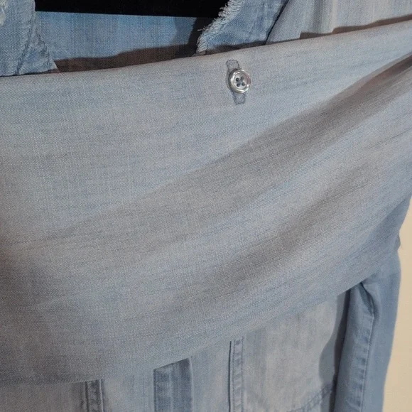 Cloth & Stone Light Blue Denim Shirt Dress - Picture 7 of 10